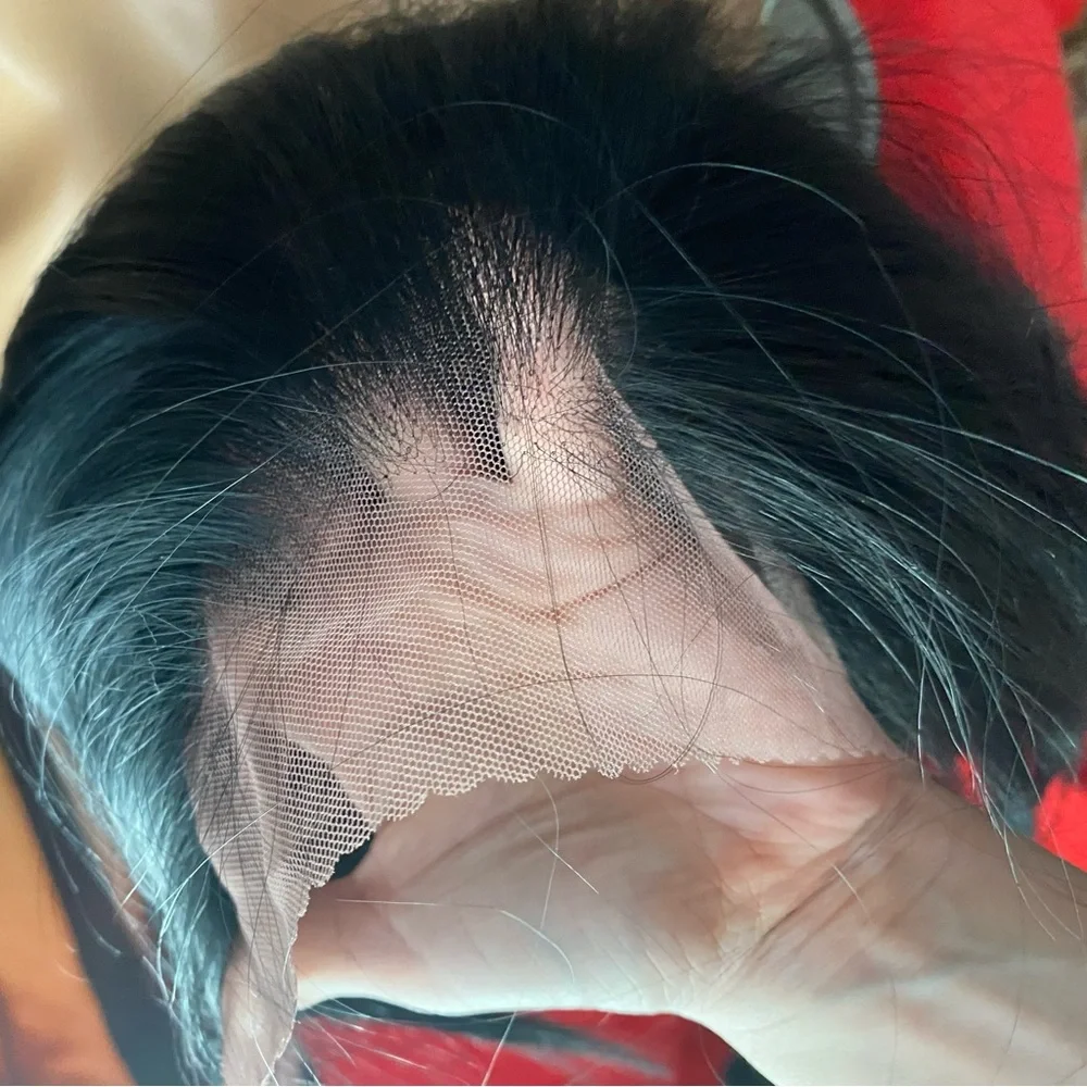 NEW! Free part Lace Front Wig - black angled bob